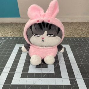 Cute Pink Bunny Cat Plush Toy